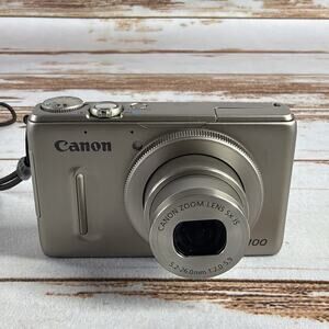 Canon PowerShot S100 12.1MP Digital Camera - Silver w/ Battery